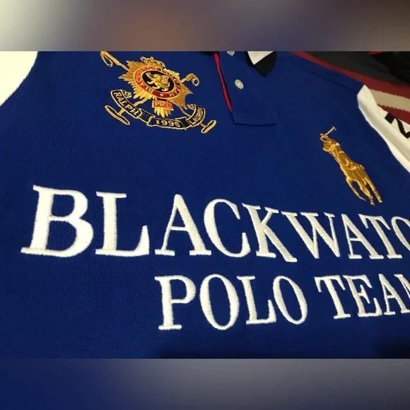 Vintage RALPH LAUREN POLO BLACKWATCH TEAM RUGBY Custom Shirt L Rlpc Rlx Sport x - Picture 10 of 16